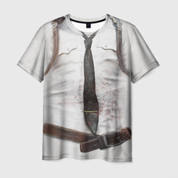 Мужская футболка 3D Рубаха PUBG с галстуком