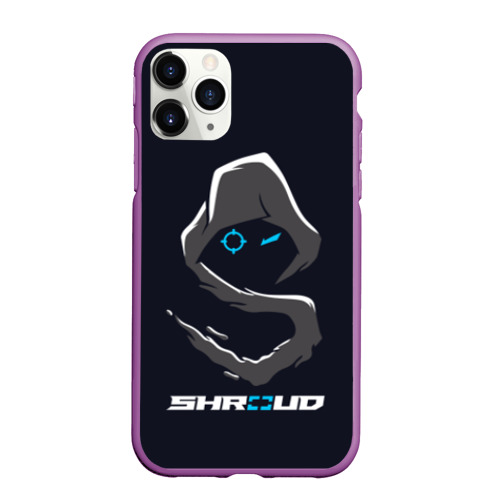 Чехол для iPhone 11 Pro Max матовый Стример «Shroud», цвет фиолетовый