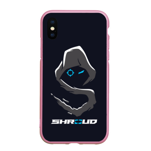 Чехол для iPhone XS Max матовый Стример «Shroud», цвет розовый