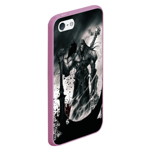 Чехол для iPhone 5/5S матовый Darksiders, цвет розовый - фото 3