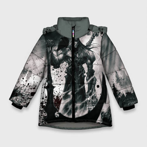 Зимняя куртка для девочек 3D Darksiders, цвет светло-серый