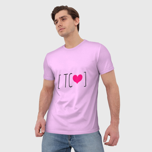 Мужская футболка 3D Типичный селфхармер лого, цвет 3D печать - фото 3