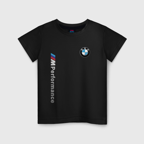 Детская футболка хлопок BMW M Performance, цвет черный