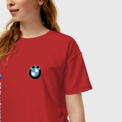 Женская футболка хлопок Oversize BMW M Performance - фото 2