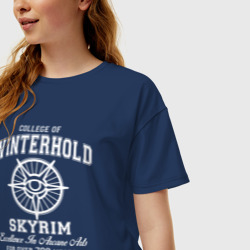Женская футболка хлопок Oversize Skyrim - фото 2