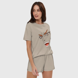 Женская пижама с шортиками хлопок Dio Brando - фото 2