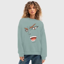 Женский свитшот oversize без начеса хлопок Dio Brando - фото 2