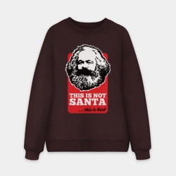 Мужской свитшот oversize без начеса хлопок Это не Санта, это Карл