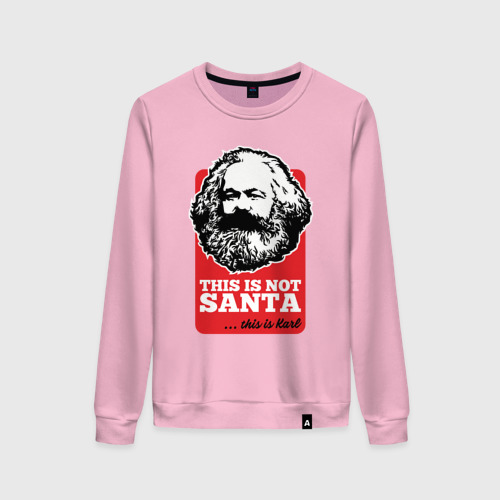 Женский свитшот хлопок Это не Санта, это Карл, цвет светло-розовый