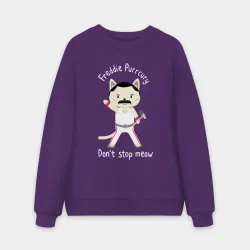 Мужской свитшот oversize без начеса хлопок Queen - Dont Stop Meow