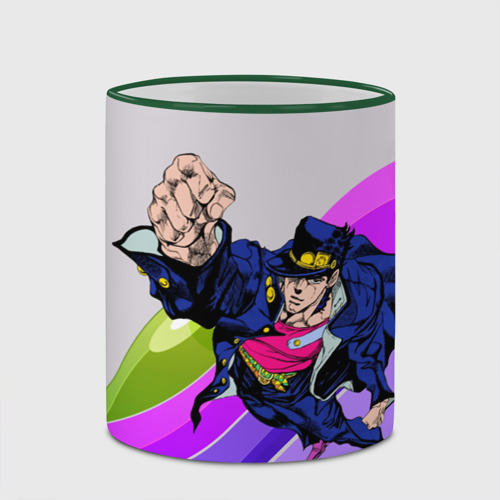 Кружка с полной запечаткой JoJo Jotaro, цвет Кант зеленый - фото 4