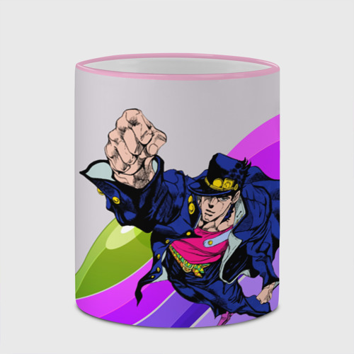 Кружка с полной запечаткой JoJo Jotaro, цвет Кант розовый - фото 4