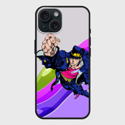 Чехол силиконовый для Apple iPhone 15 матовый JoJo Jotaro