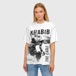 Женская футболка oversize 3D Хабиб Нурмагомедов - фото 2