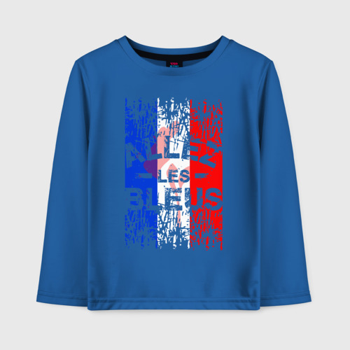 Детский лонгслив хлопок Франция, цвет синий