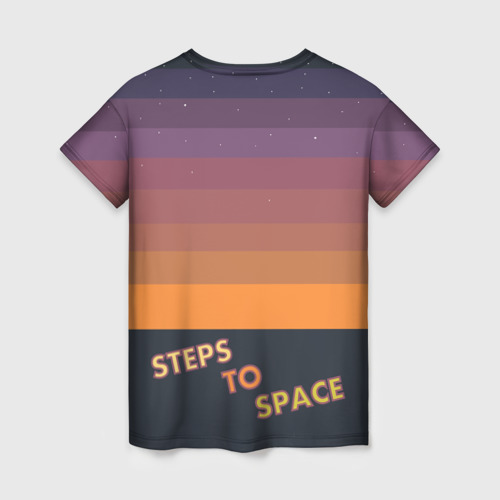 Женская футболка 3D STEPS TO SPACE, цвет 3D печать - фото 2