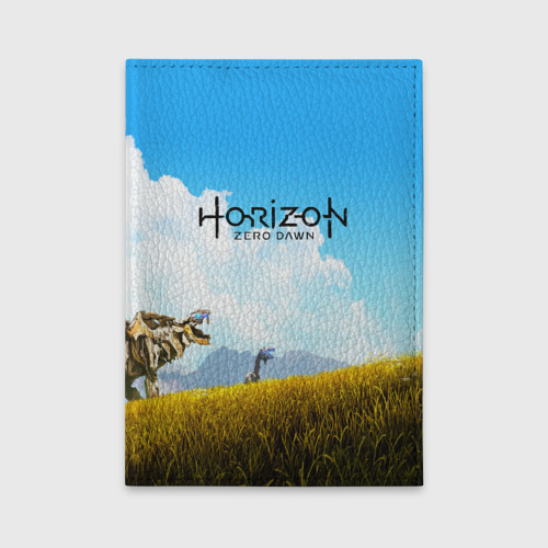Обложка для автодокументов Horizon Zero Dawn, цвет голубой