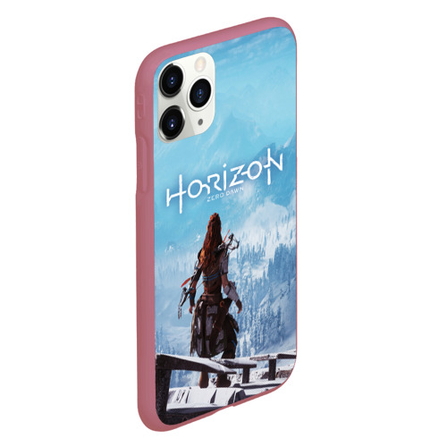 Чехол для iPhone 11 Pro матовый Horizon Zero Dawn, цвет малиновый - фото 3