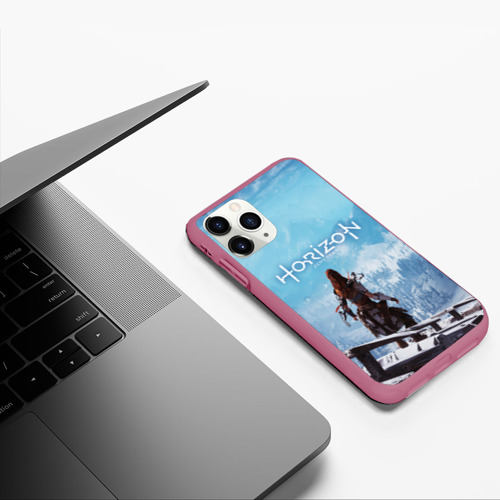 Чехол для iPhone 11 Pro матовый Horizon Zero Dawn, цвет малиновый - фото 5