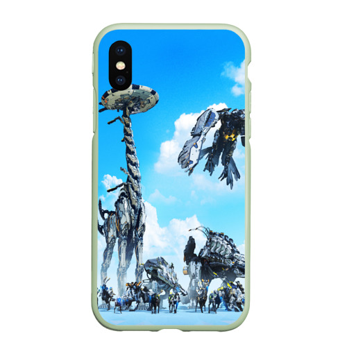 Чехол для iPhone XS Max матовый Horizon Zero Dawn, цвет салатовый