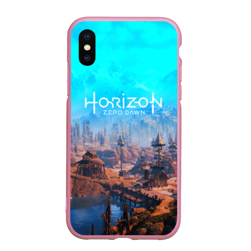 Чехол для iPhone XS Max матовый Horizon Zero Dawn, цвет розовый