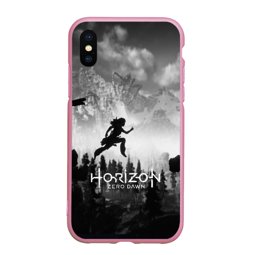 Чехол для iPhone XS Max матовый Horizon Zero Dawn, цвет розовый