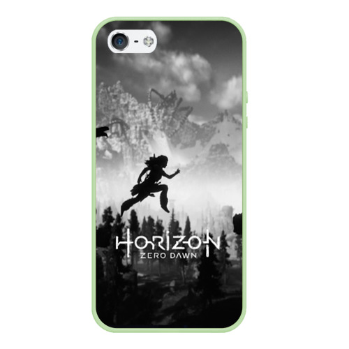 Чехол для iPhone 5/5S матовый Horizon Zero Dawn, цвет салатовый