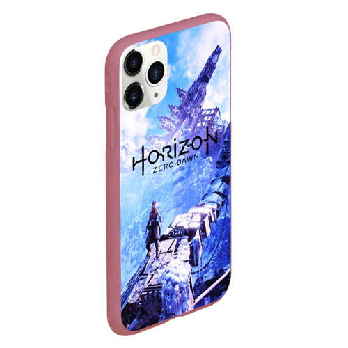 Чехол для iPhone 11 Pro матовый Horizon Zero Dawn, цвет малиновый - фото 3