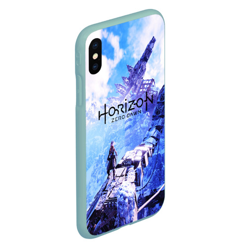 Чехол для iPhone XS Max матовый Horizon Zero Dawn, цвет мятный - фото 3