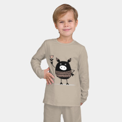Детская пижама с лонгсливом хлопок Свинка - фото 2