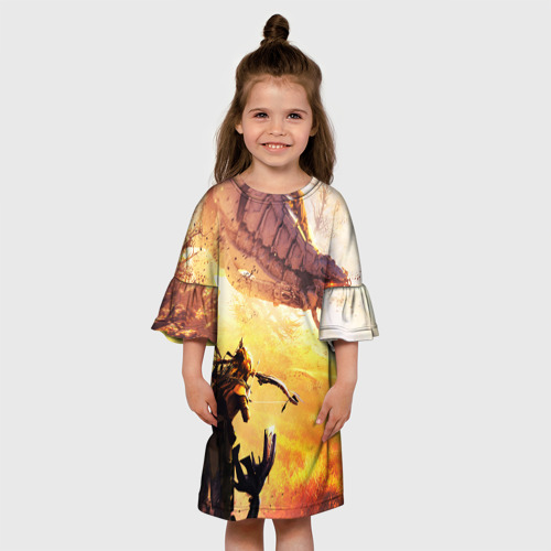 Детское платье 3D Horizon Zero Dawn, цвет 3D печать - фото 4