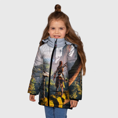 Зимняя куртка для девочек 3D Horizon Zero Dawn, цвет черный - фото 3