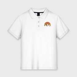 Женское поло хлопок Вершины гор и осеннее солнце