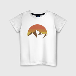 Детская футболка хлопок Вершины гор и осеннее солнце