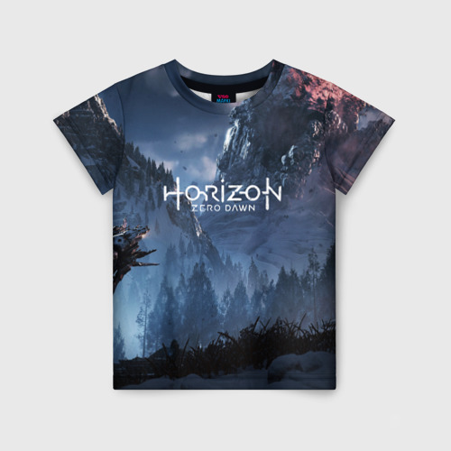 Детская футболка с принтом Horizon Zero Dawn, вид спереди №1