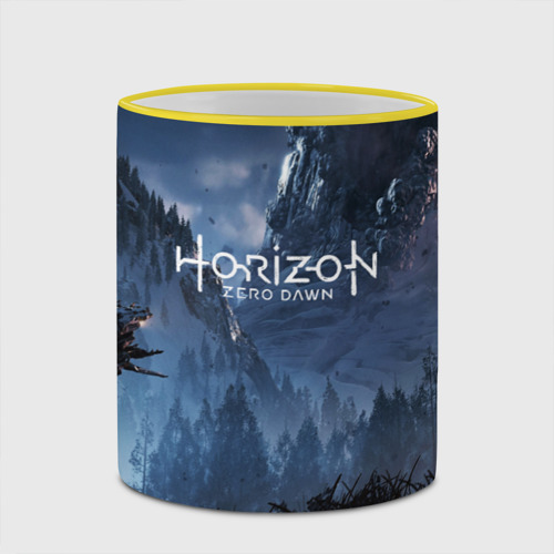 Кружка с полной запечаткой Horizon Zero Dawn, цвет Кант желтый - фото 4