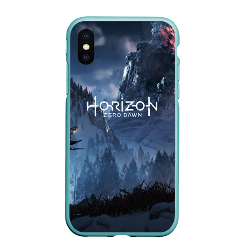 Чехол для iPhone XS Max матовый Horizon Zero Dawn, цвет мятный