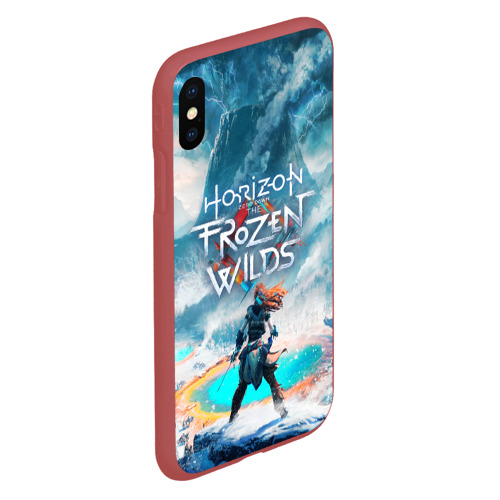 Чехол для iPhone XS Max матовый Horizon Zero Dawn, цвет красный - фото 3