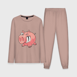 Мужская пижама с лонгсливом хлопок Свин