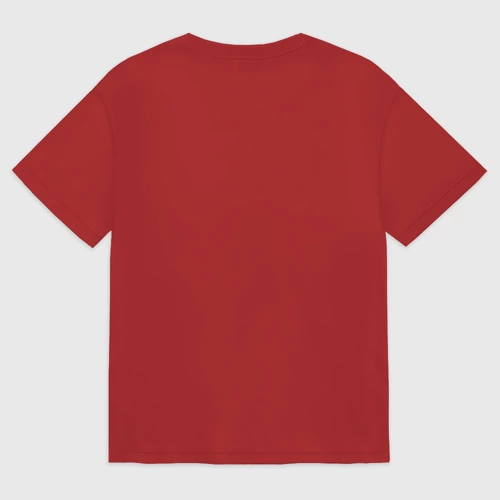 Женская футболка хлопок Oversize с принтом Свин, вид сзади #1