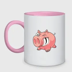 Кружка двухцветная Свин