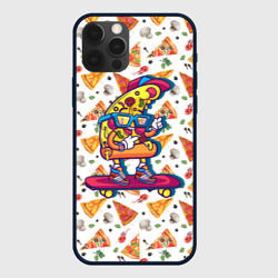 Чехол для iPhone 12 Pro Пицца на скейте