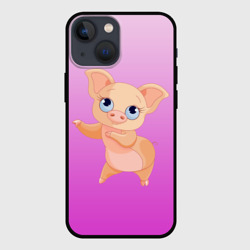 Чехол для iPhone 13 mini Танцующая Свинка