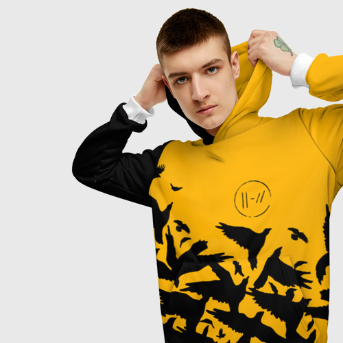 Мужская толстовка 3D Twenty One pilots 21 pilots TOP, цвет белый - фото 5