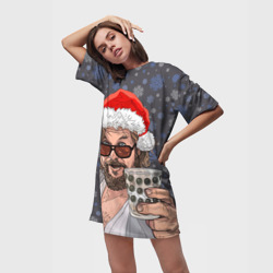 Платье-футболка 3D Лебовски Санта - фото 2
