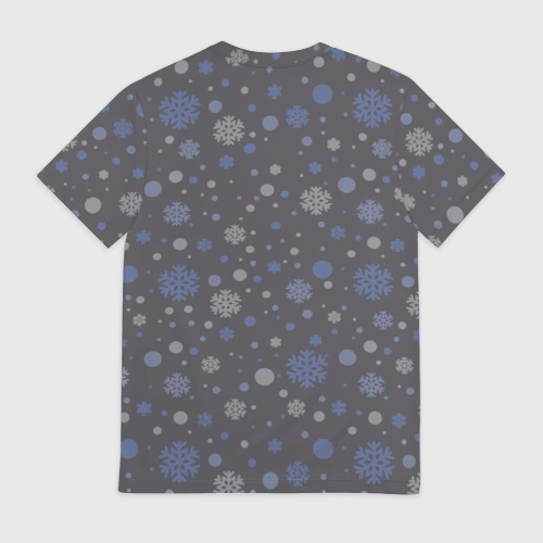 Мужская футболка 3D с принтом Большой Лебовски - Санта, вид сзади #1