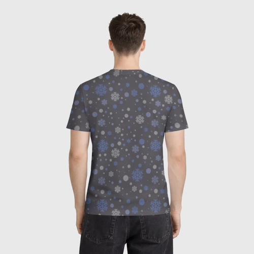 Мужская футболка 3D с принтом Большой Лебовски - Санта, вид сзади #2