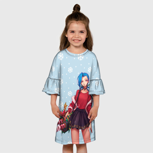 Детское платье 3D с принтом New Year Jinx, вид сбоку #3