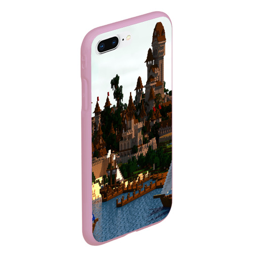 Чехол для iPhone 7Plus/8 Plus матовый Minecraft, цвет розовый - фото 3