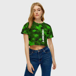 Женская футболка Crop-top 3D Minecraft 2019 - фото 2